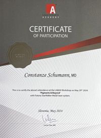 Dr. Schumann Zertifikat Fotona Laser Academy